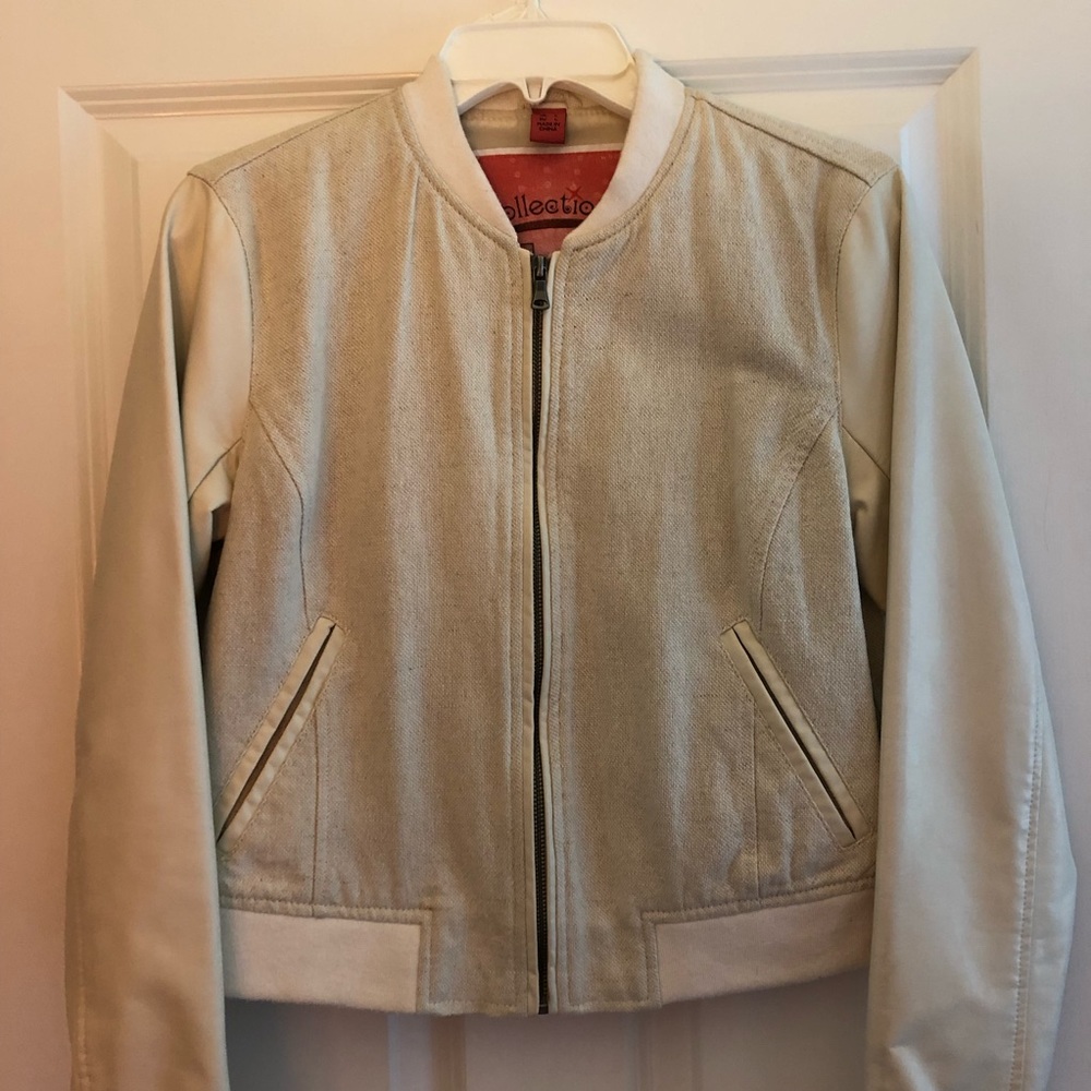 Nordstrom off white bomber jacket
